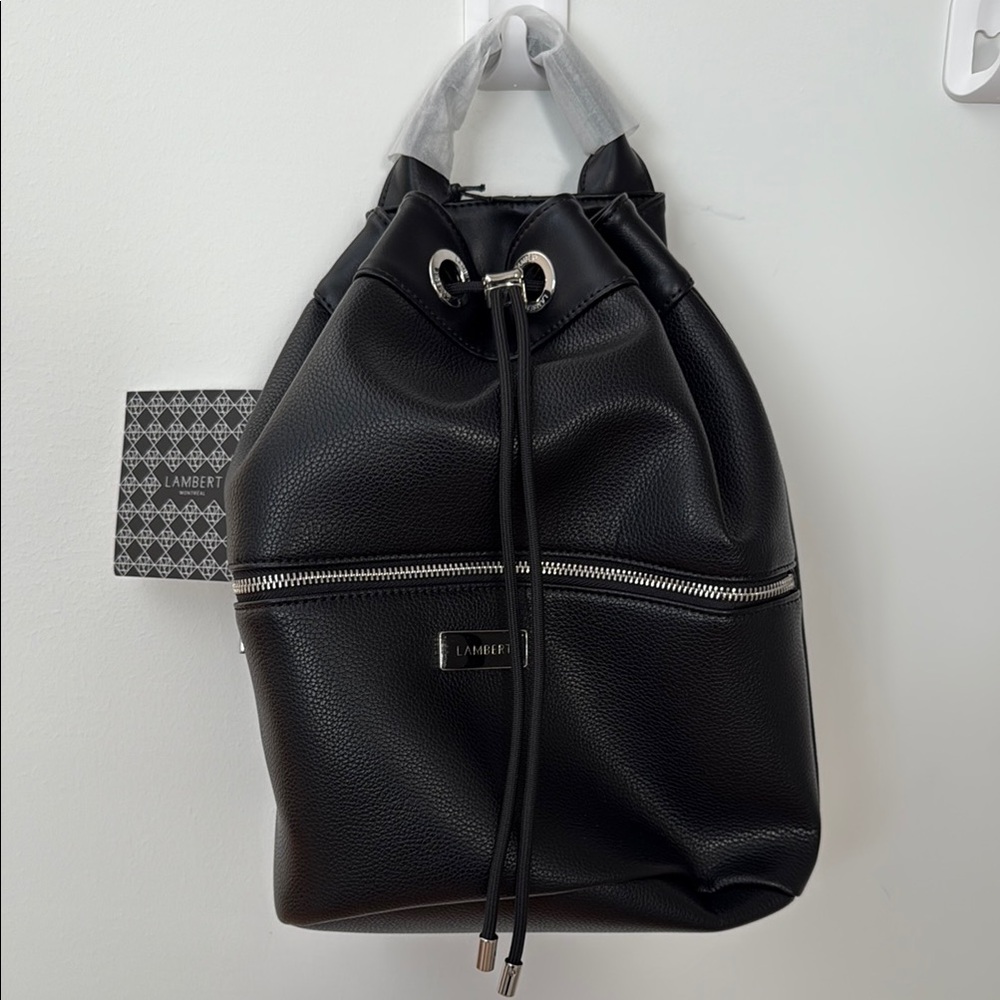 Lambert Black vegan Backpack